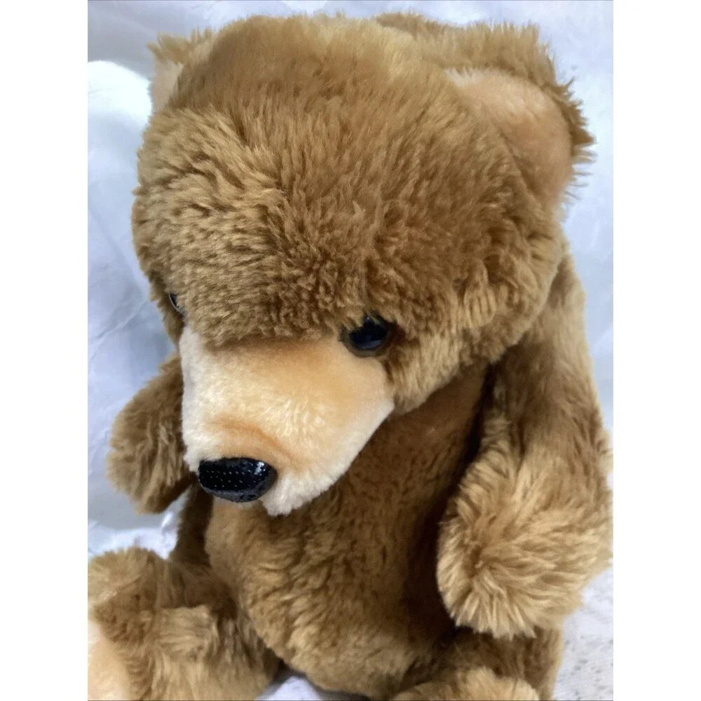 Vintage Roly Poly Brown Bear Sitting Pot Belly California Stuffed Toys Animal